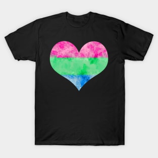 Poly Pride Heart - Watercolor T-Shirt